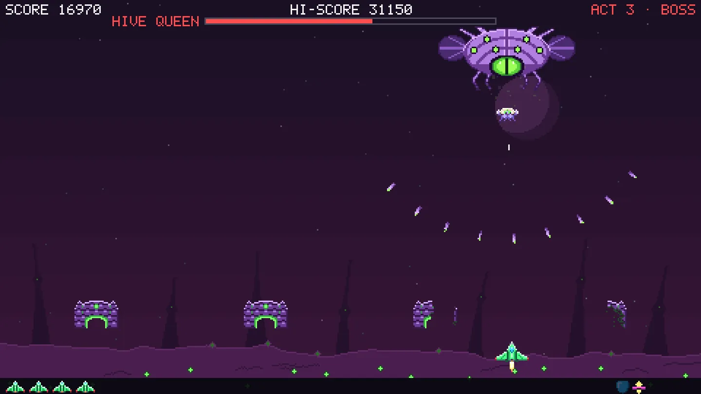 The Hive Queen boss fight at the end of Act 3.
